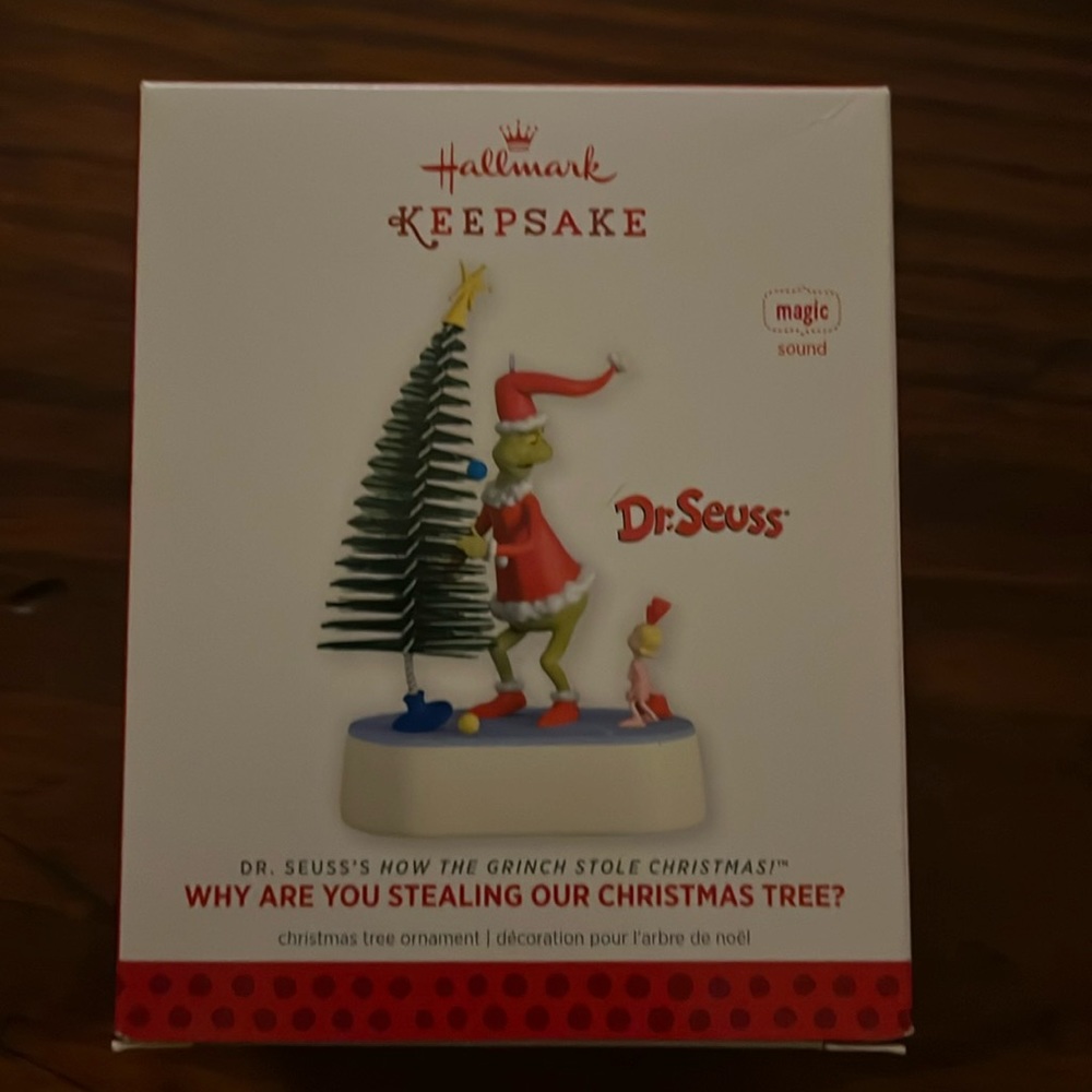 Hallmark keepsake the grinch why are you stealing our Christmas tree?